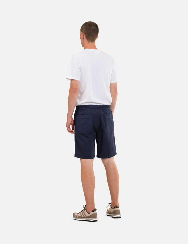 Norse Projects Evald Canvas Work Shorts - Navy Blue