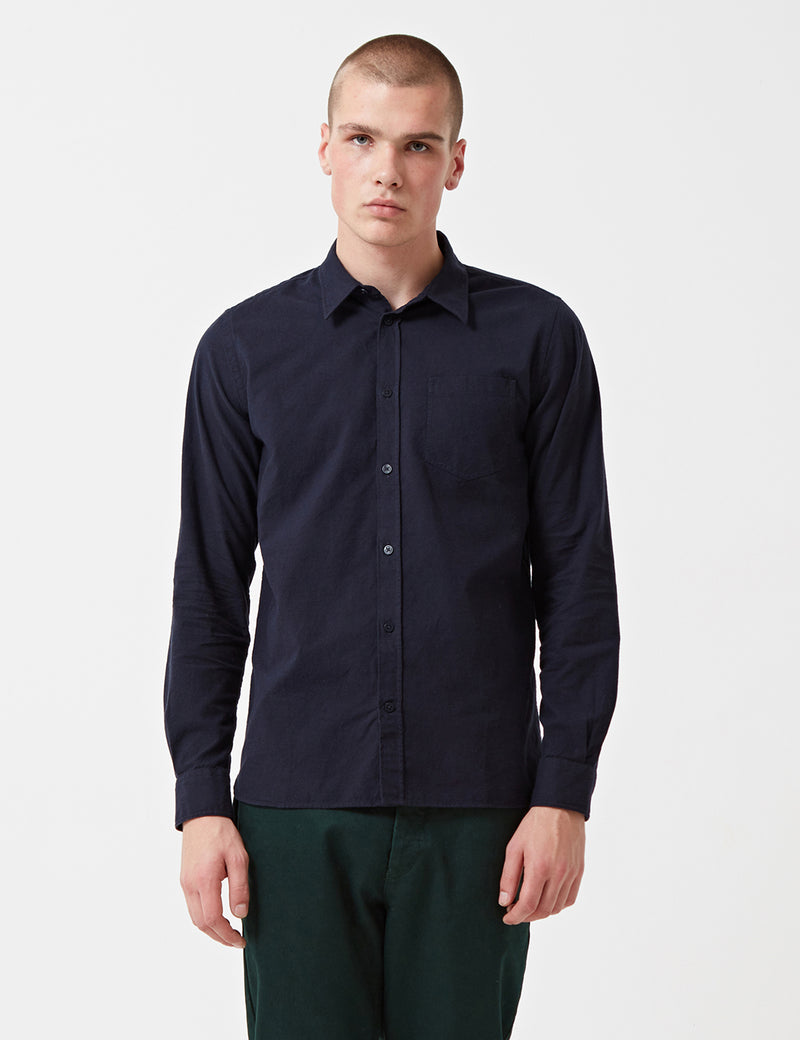 Norse Projects Hans Mouline Shirt - Navy Blue