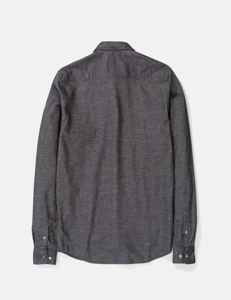 Norse Projects Anton Brushed Flannel Shirt - Magnet Grey