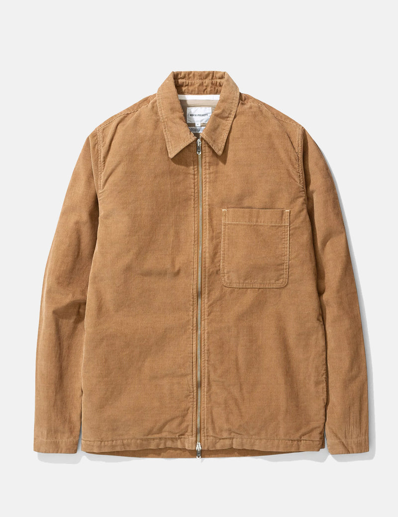 Norse Projects Jens Cord Overshirt - Camel