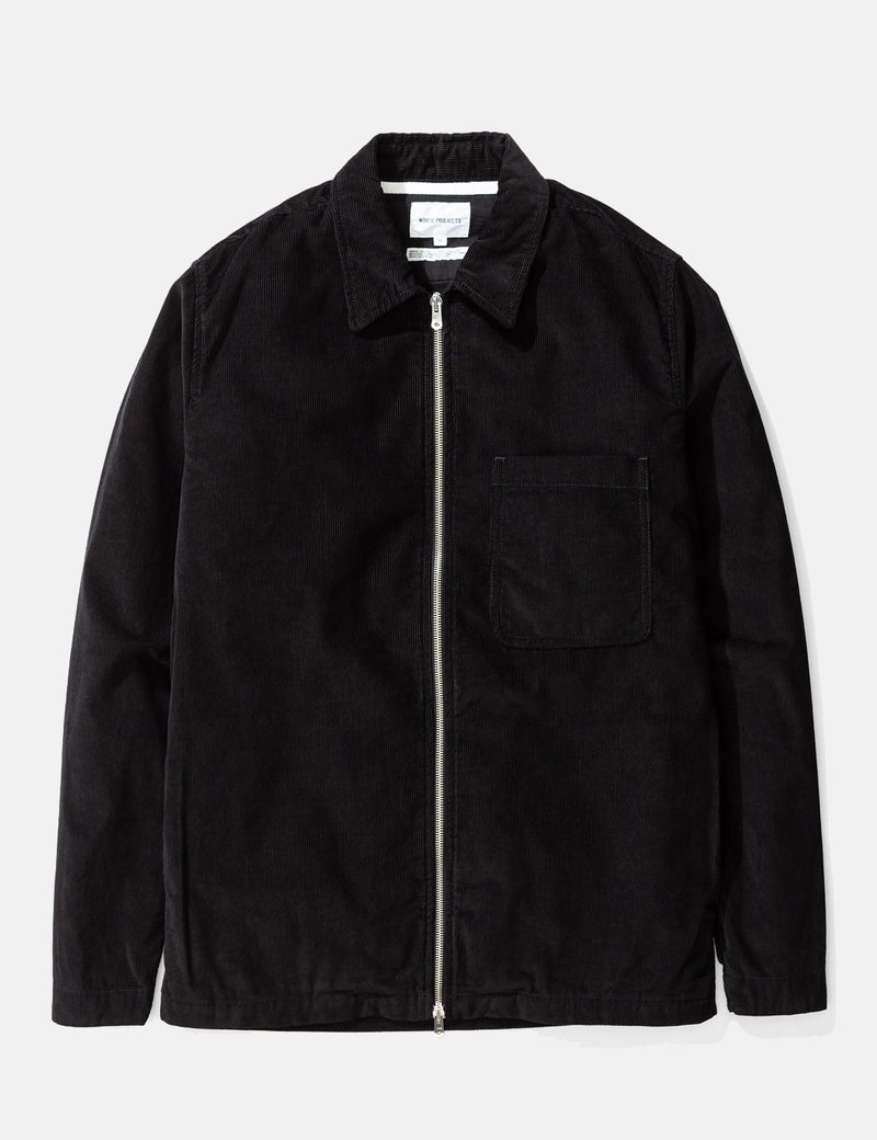 Norse Projects Jens Cord Overshirt - Black