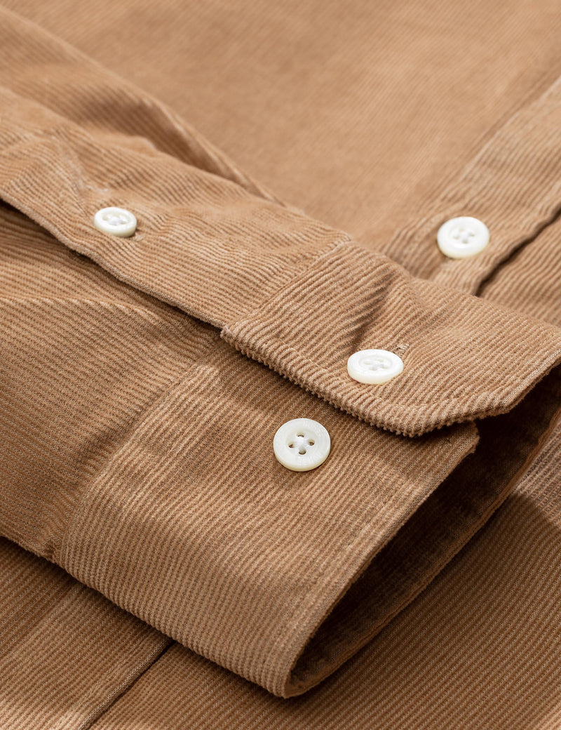 Norse Projects Osvald Corduroy Shirt - Utility Khaki Beige
