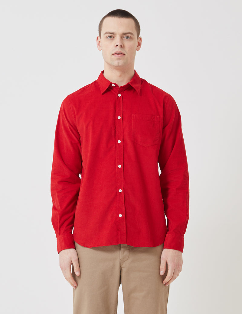 Norse Projects Osvald Corduroy Shirt - Askja Red