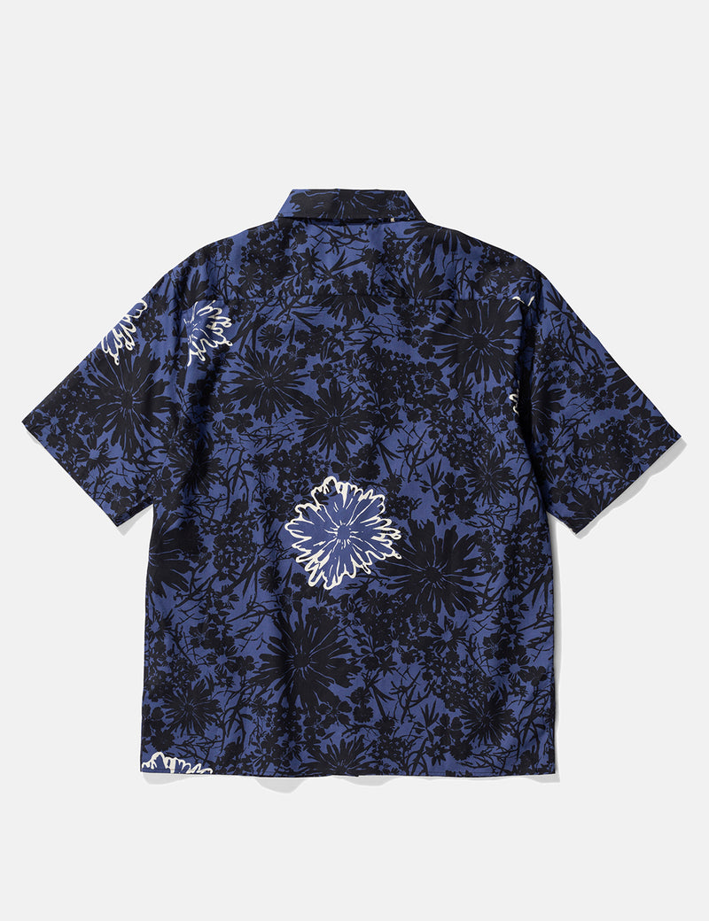 Norse Projects Carsten Flower Print Shirt - Twilight Blue