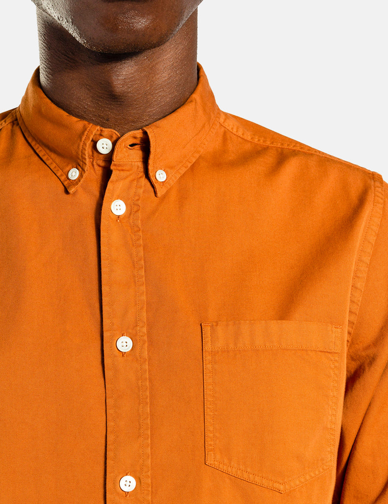 Norse Projects Anton Light Twill Shirt - Rufous Orange