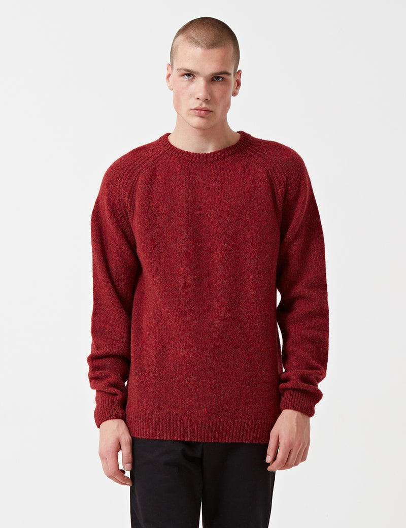 Norse Projects Birnir Shetland Jumper - Red Clay