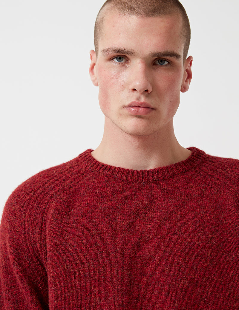 Norse Projects Birnir Shetland Jumper - Red Clay