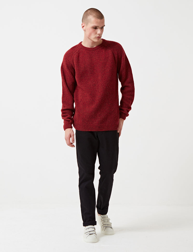 Norse Projects Birnir Shetland Jumper - Red Clay