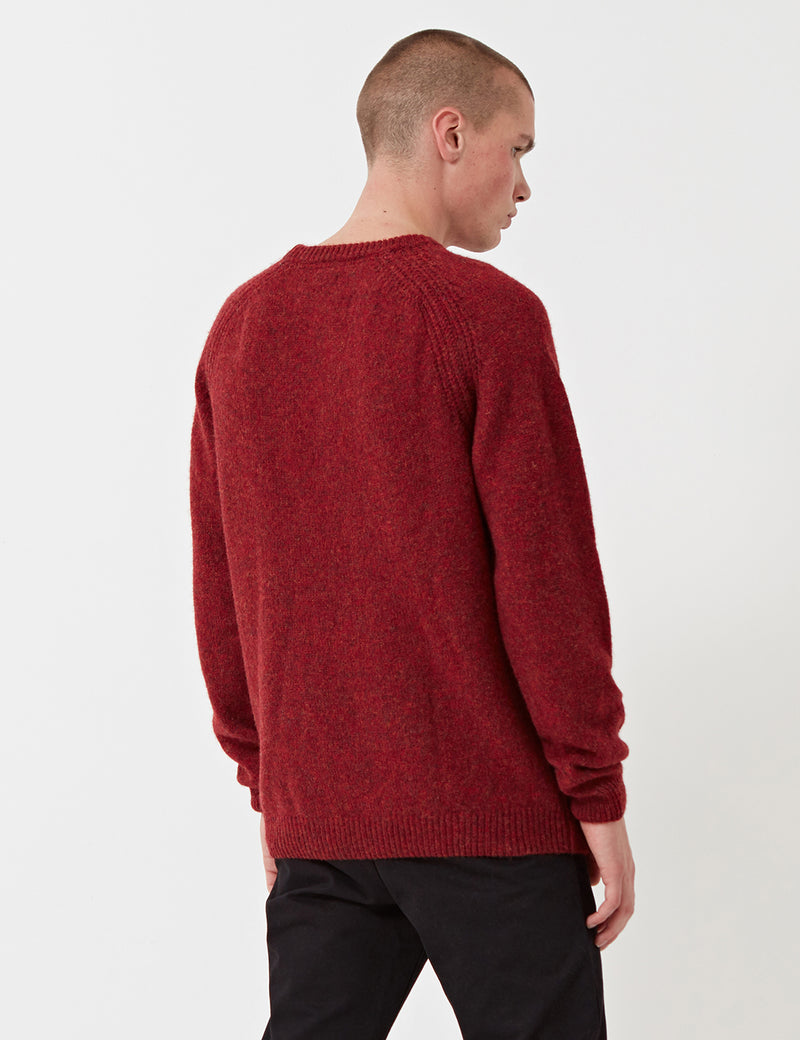 Norse Projects Birnir Shetland Jumper - Red Clay