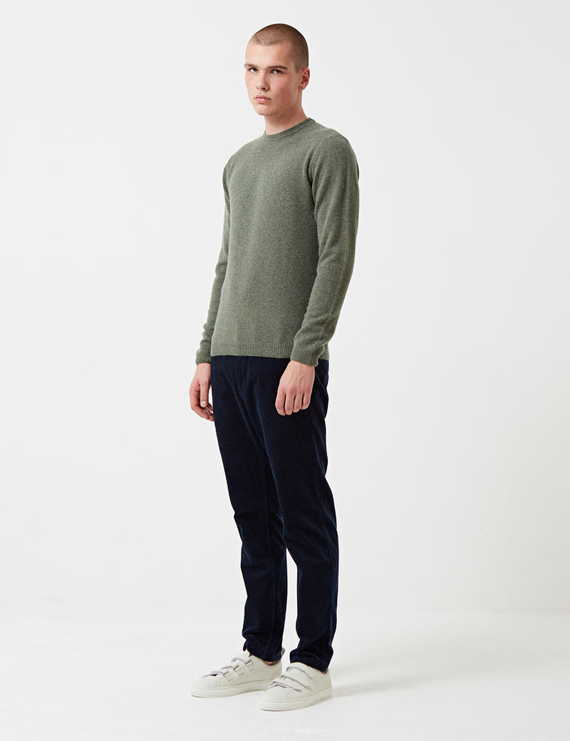 Norse Projects Sigfred Lambswool Jumper - Dried Olive Green