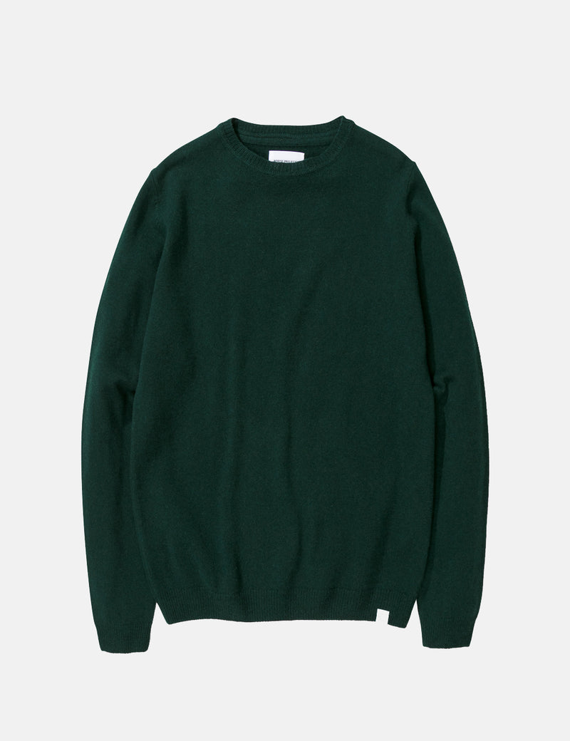 Norse Projects Sigfred Knit Sweatshirt (Wool) - Quartz Green