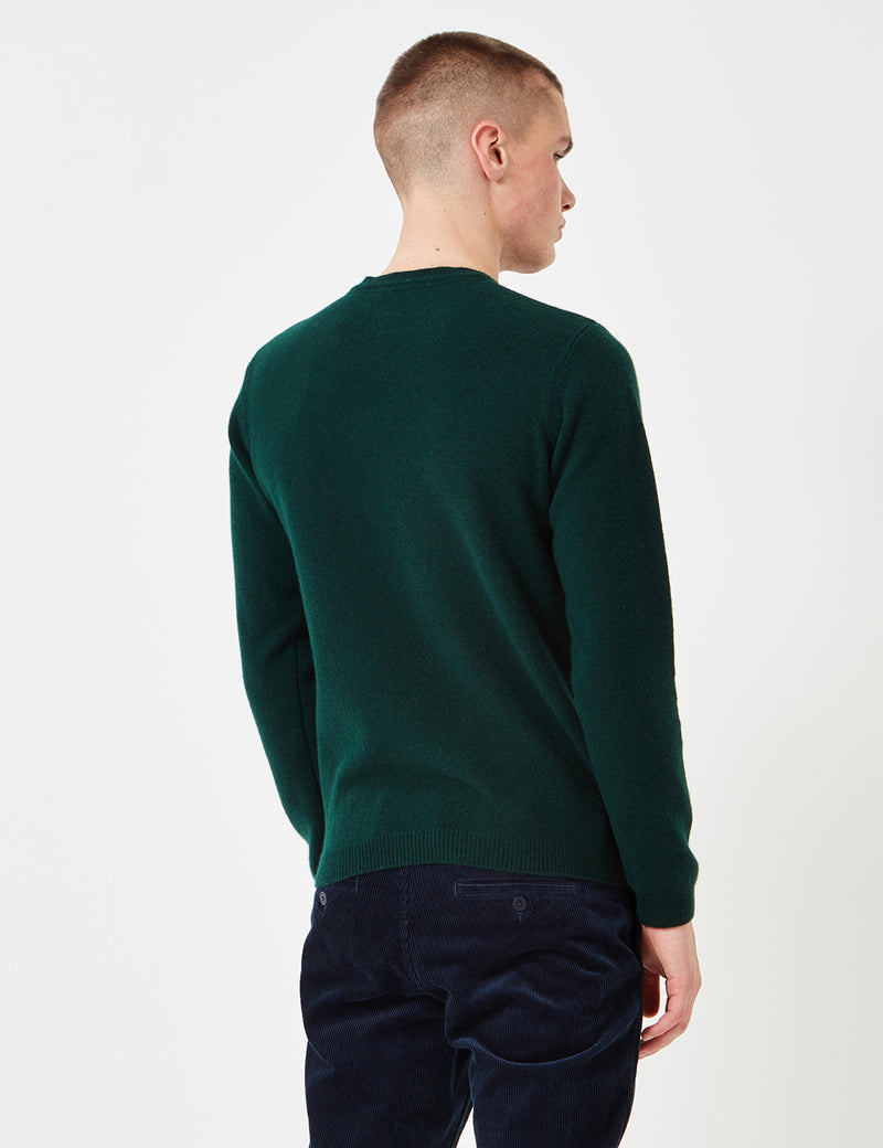 Norse Projects Sigfred Lambswool Jumper - Moss Green