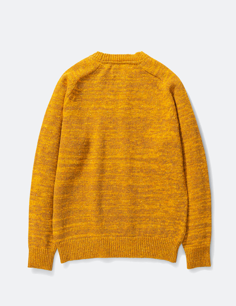 Norse Projects Viggo Crewneck Neps Knitted Sweater  - Montpellier Yellow