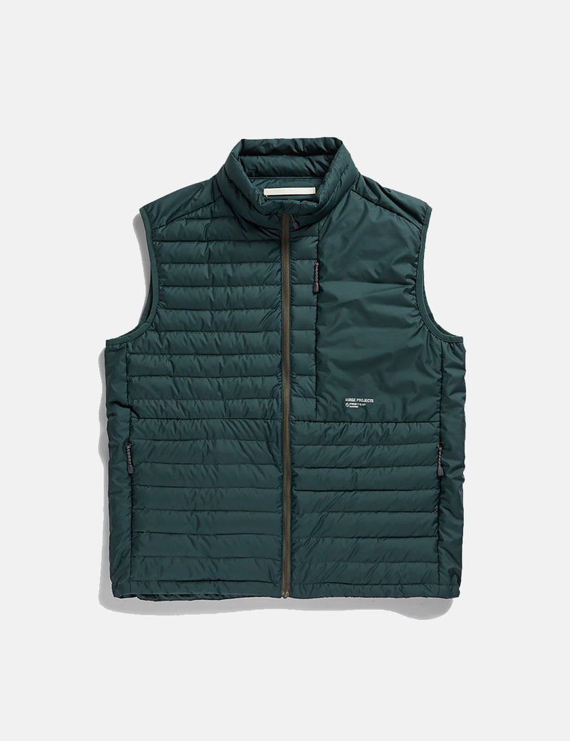Norse Projects Birkholm Light Down Pertex Vest - Forest Green