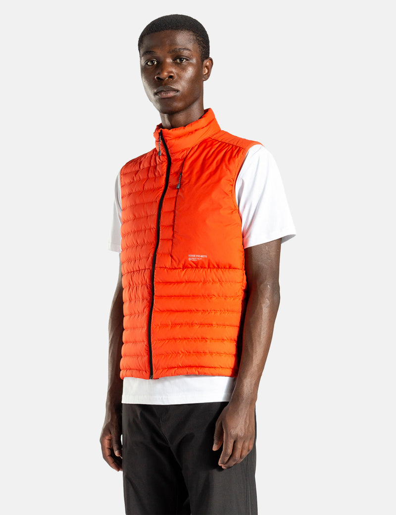 Norse Projects Birkholm Light Down Pertex Vest - Rescue Orange