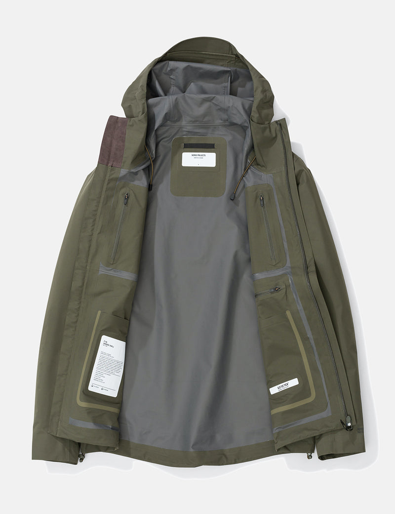 Norse Projects Fyn Shell Gore-Tex Jacket - Ivy Green