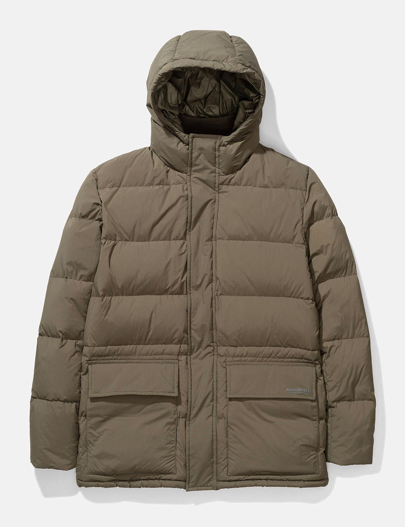 Norse Projects Willum Down Puffa Jacket - Ivy Green