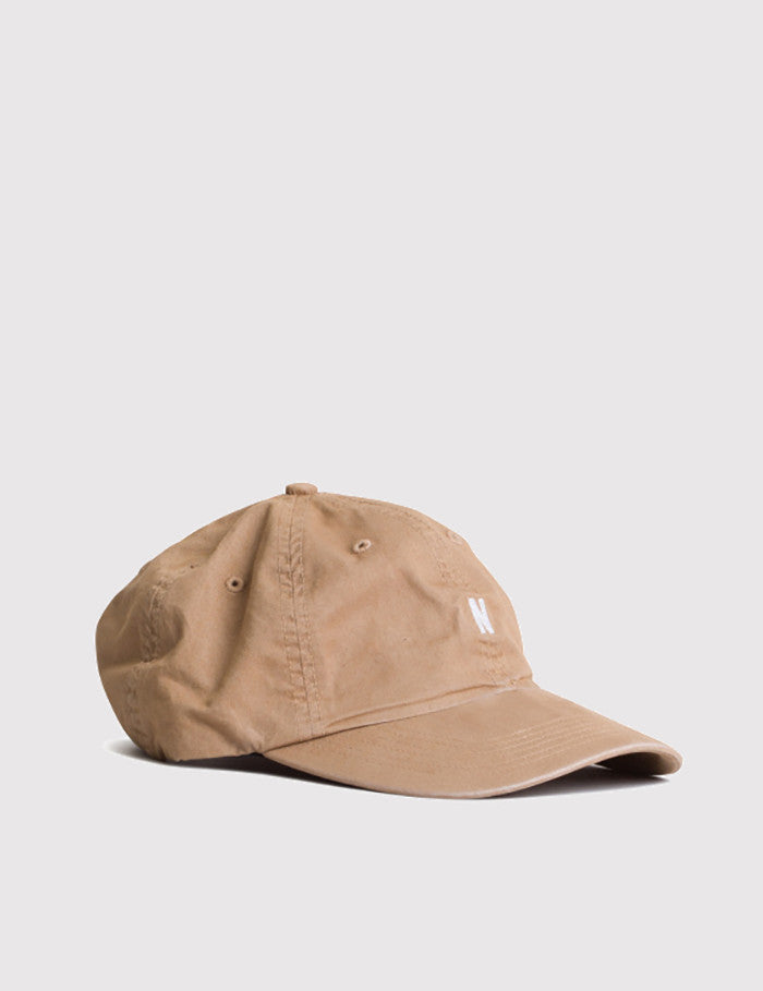 Norse Projects Twill Curved Peak Cap - Khaki
