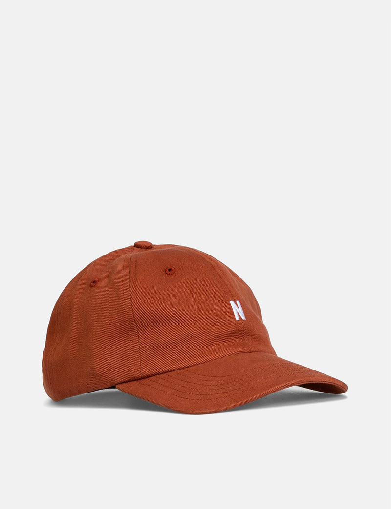 Norse Projects Twill Sports Cap - Madder Brown
