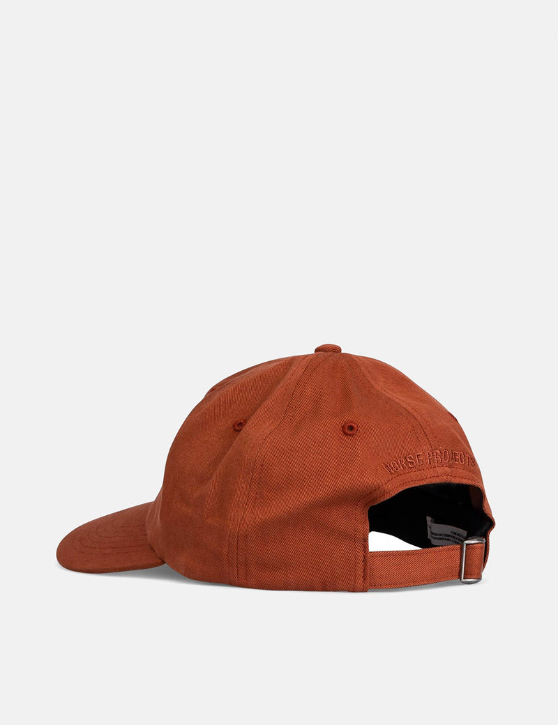 Norse Projects Twill Sports Cap - Madder Brown