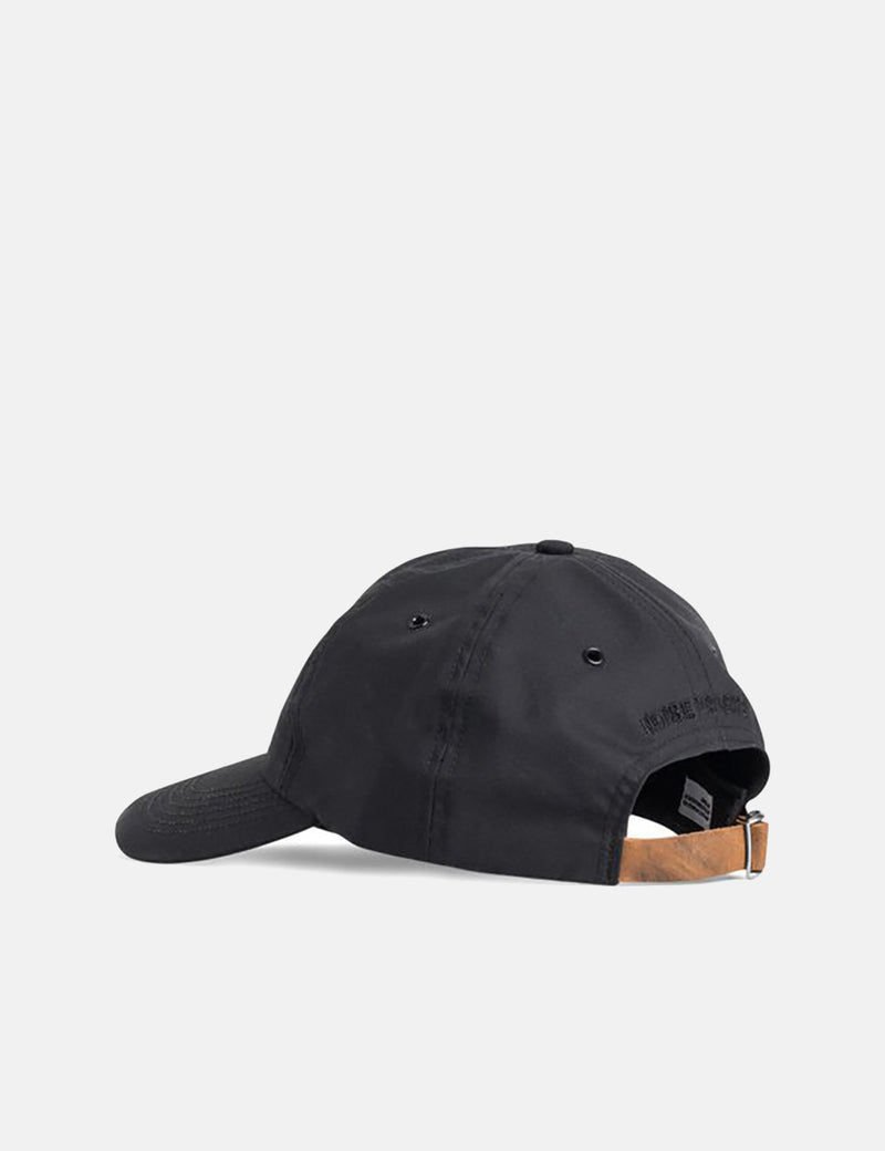 Norse Projects Wax Cotton Sports Cap - Boot Black