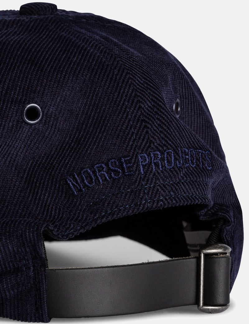 Norse Projects Baby Corduroy Sports Cap - Dark Navy Blue