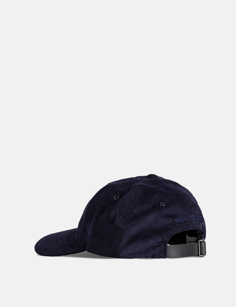 Norse Projects Baby Corduroy Sports Cap - Dark Navy Blue