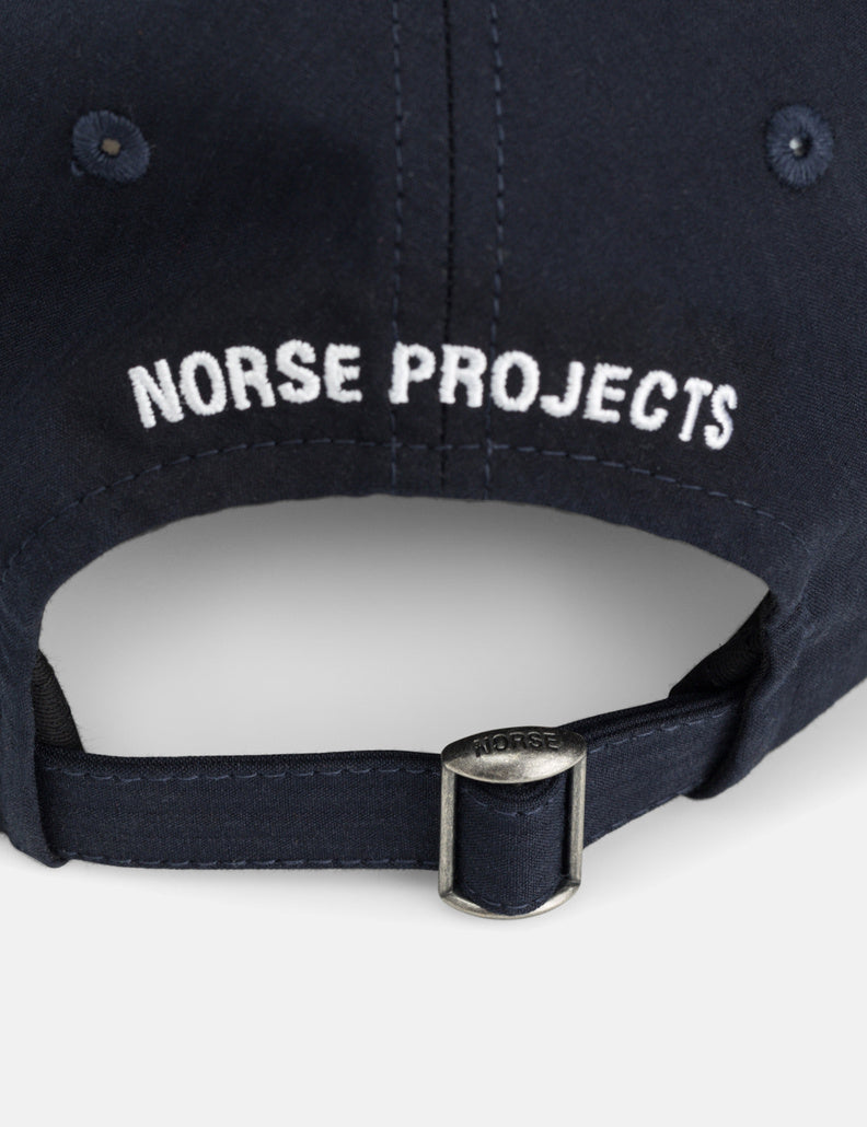 Norse Projects Seersucker Stripe Sports Cap - Dark Navy Blue