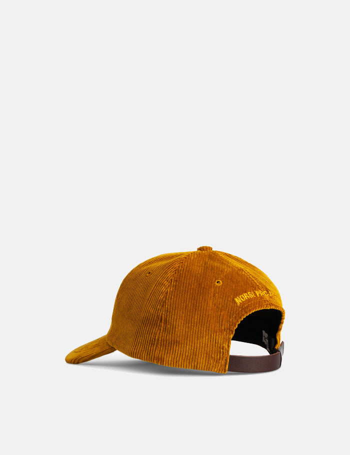 Norse Projects Wide Wale Cord Sports Cap - Montpellier Yellow