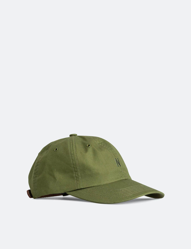 Norse Projects British Millerain Cambric Cap - Ivy Green