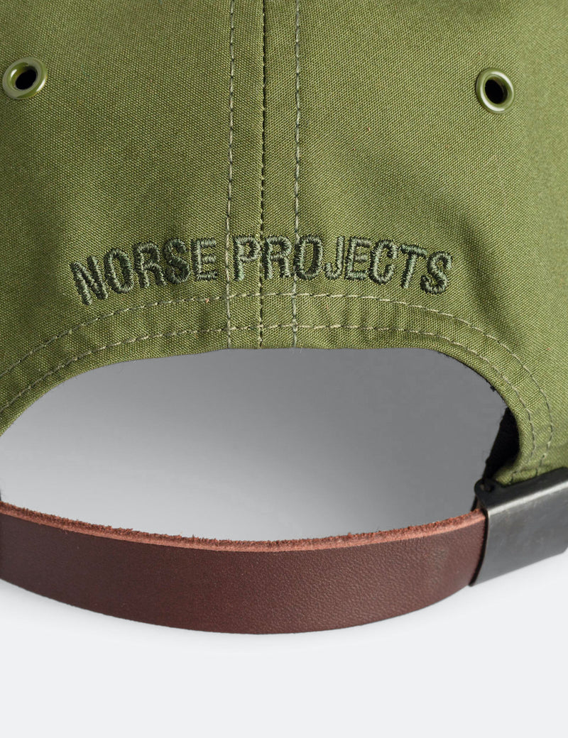 Norse Projects British Millerain Cambric Cap - Ivy Green