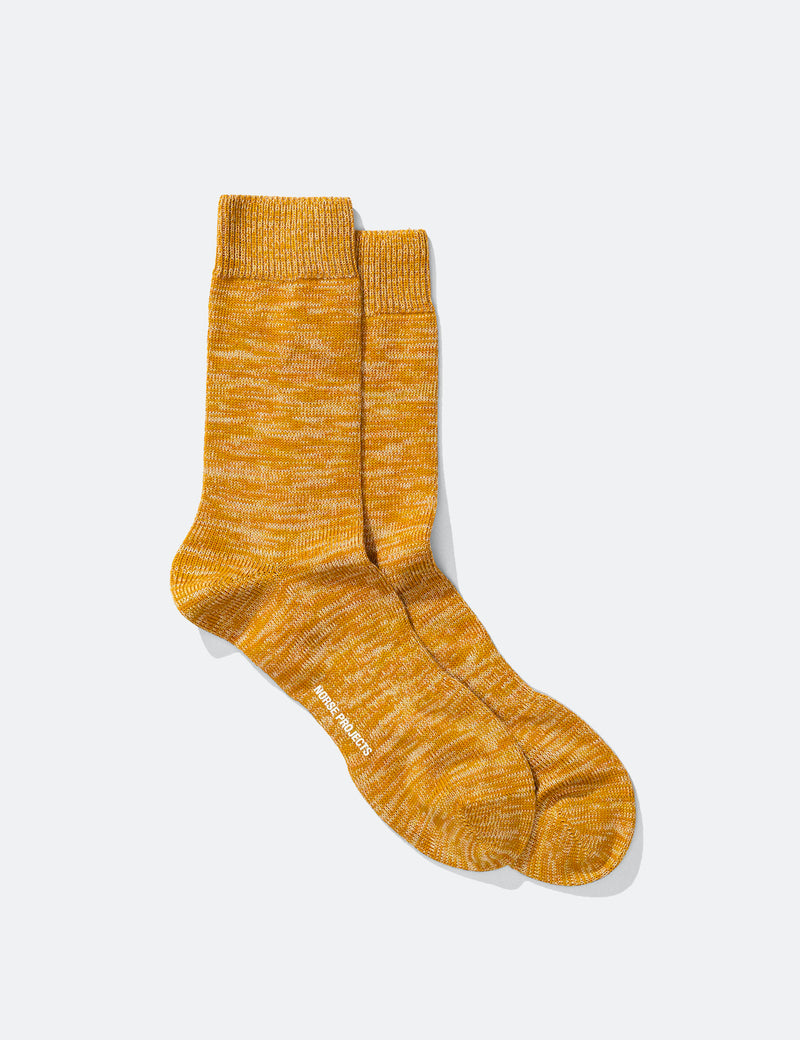 Norse Projects Bjarki Blend Socks - Montpellier Yellow