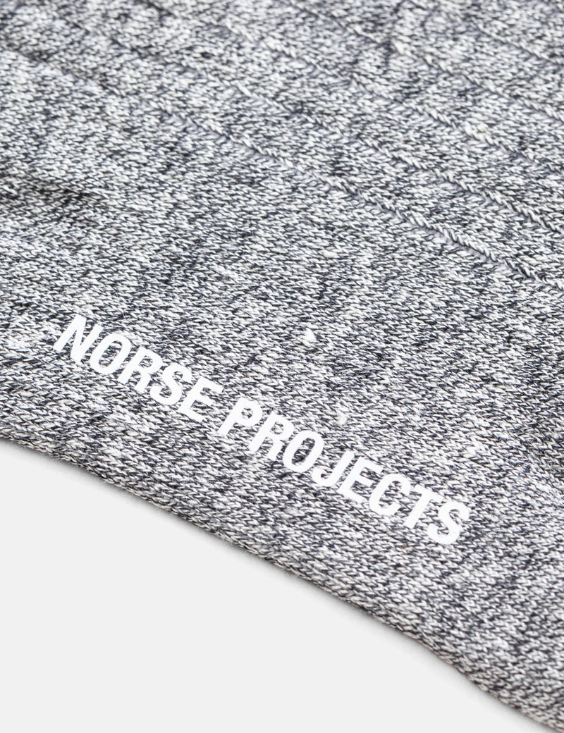 Norse Projects Bjarki Cotton Linen Socks - Black