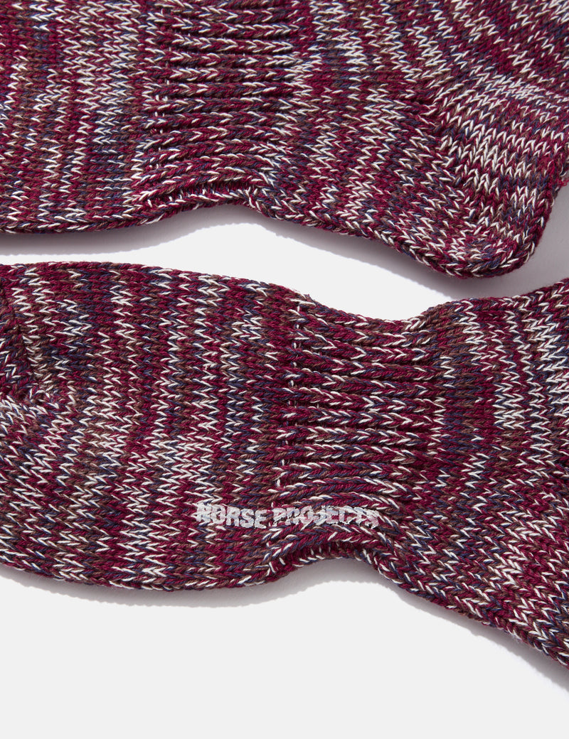 Norse Projects Ebbe Twist Socks - Magenta