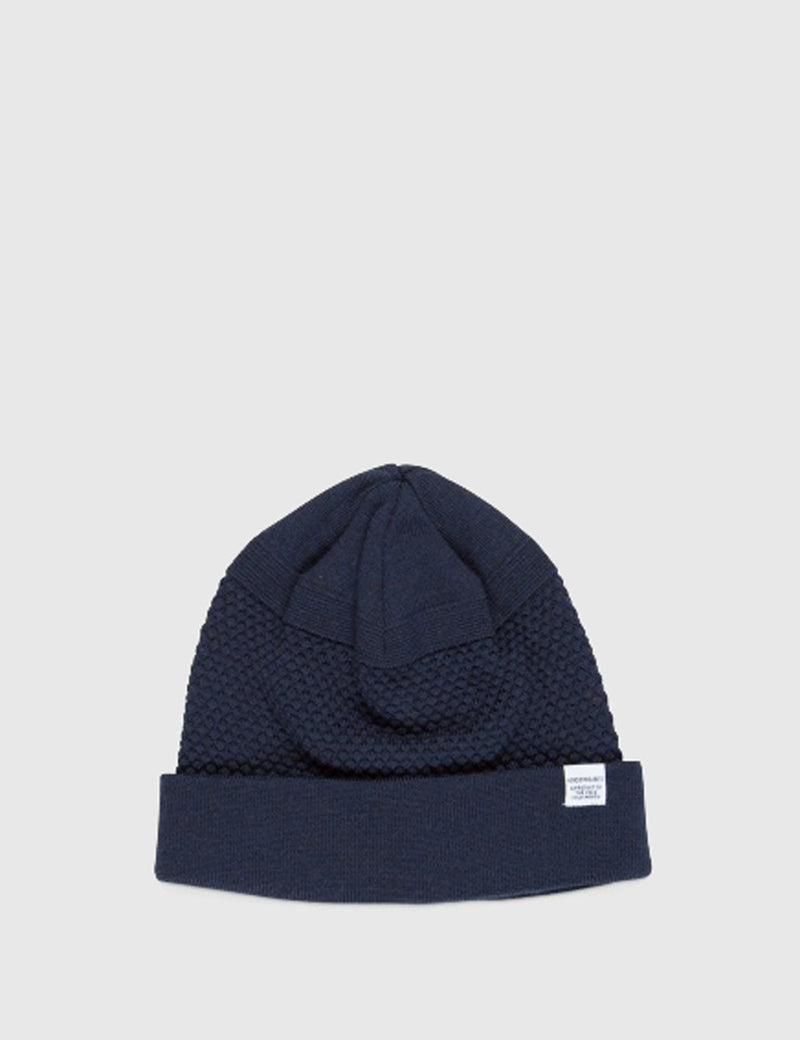 Norse Projects Bubble Beanie Hat - Navy