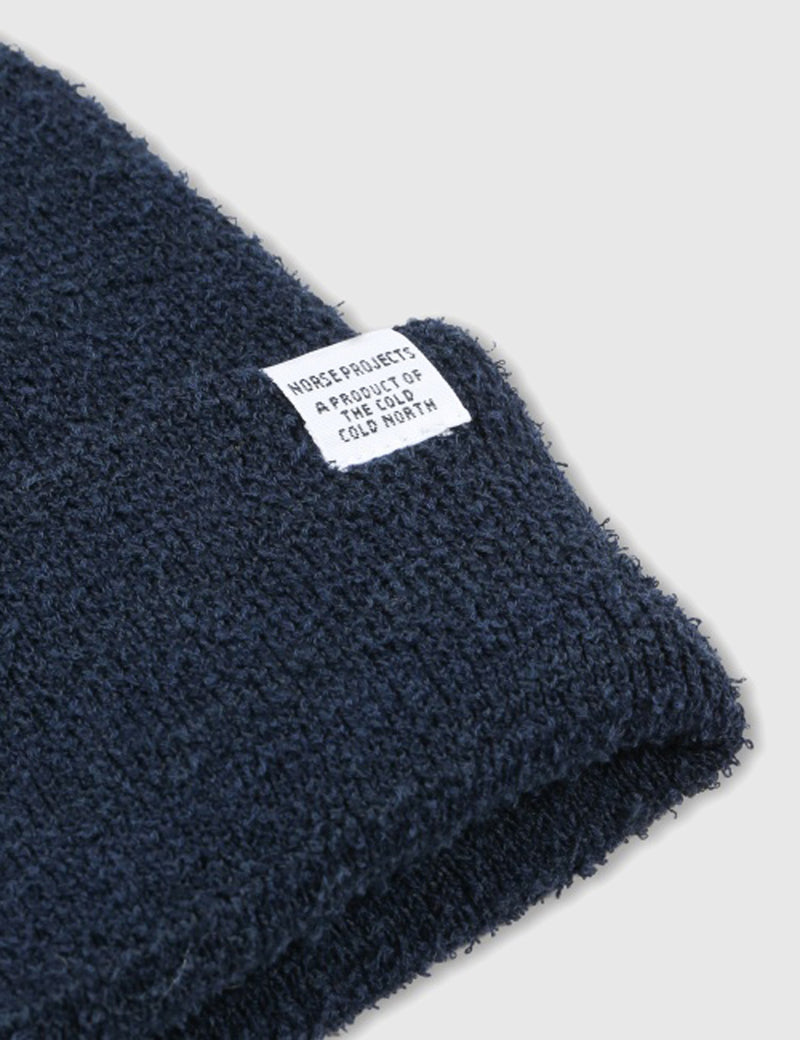 Norse Projects Norse Texture Beanie Hat - Navy