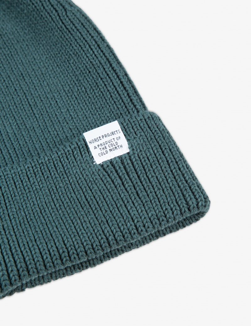 Norse Projects Cotton Watch Beanie Hat - Verge Green