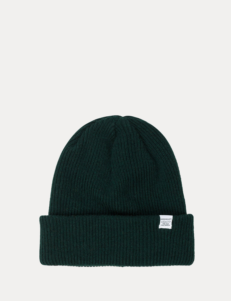 Norse Projects Beanie Hat Brushed (Wool) - Quartz Green