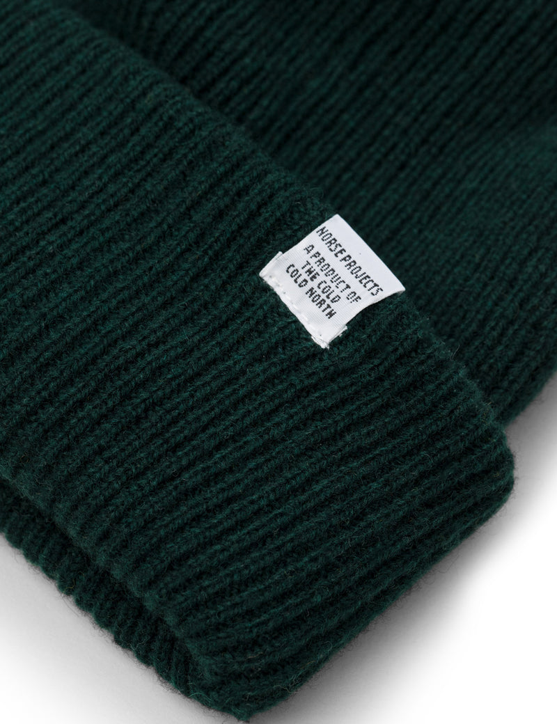 Norse Projects Beanie Hat Brushed (Wool) - Quartz Green