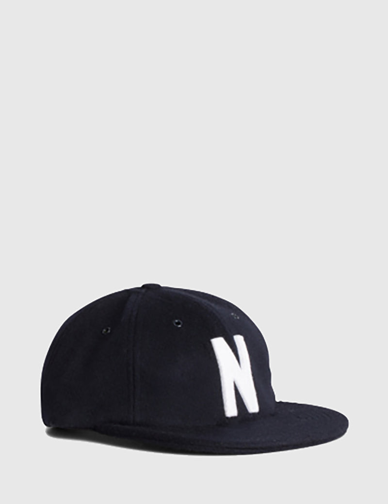 Norse Projects Norse Wool Cap - Navy Blue