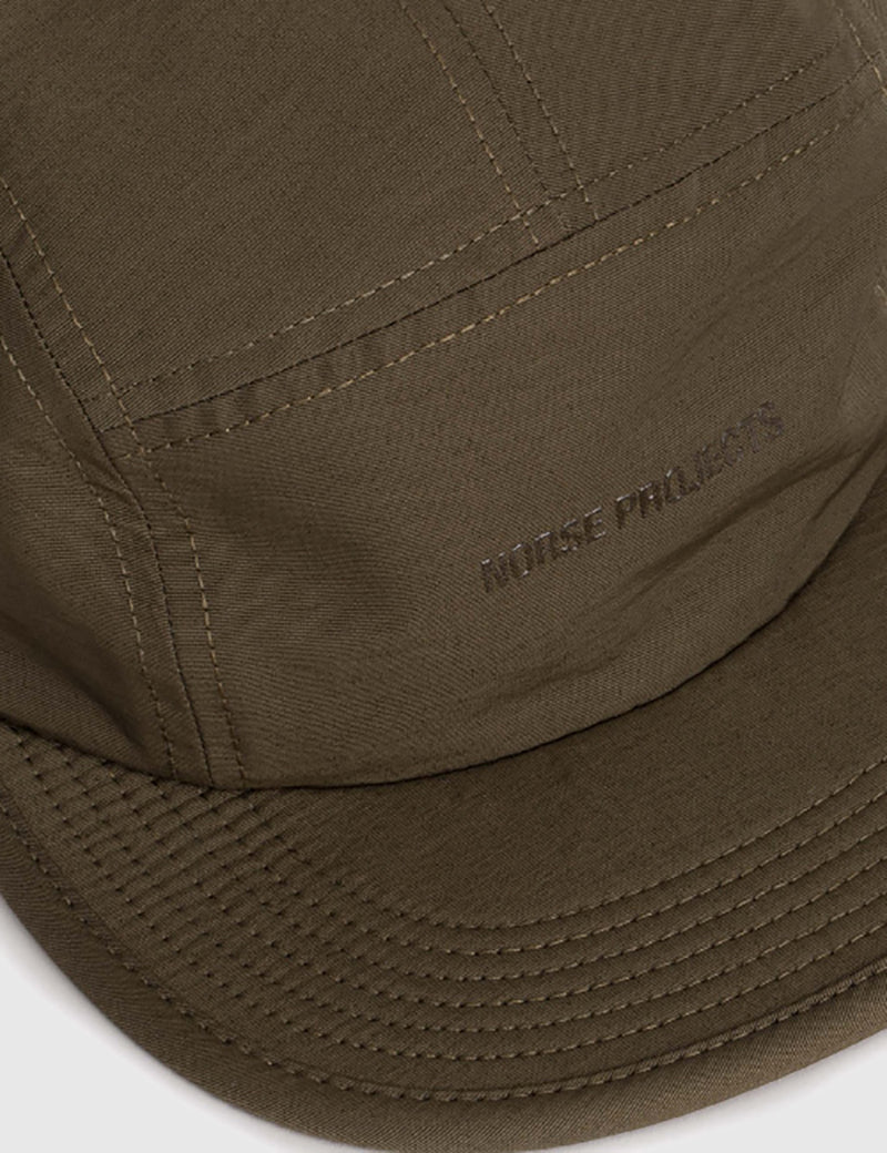 Norse Projects 5-Panel Gros Grain Cap - Lichen Green