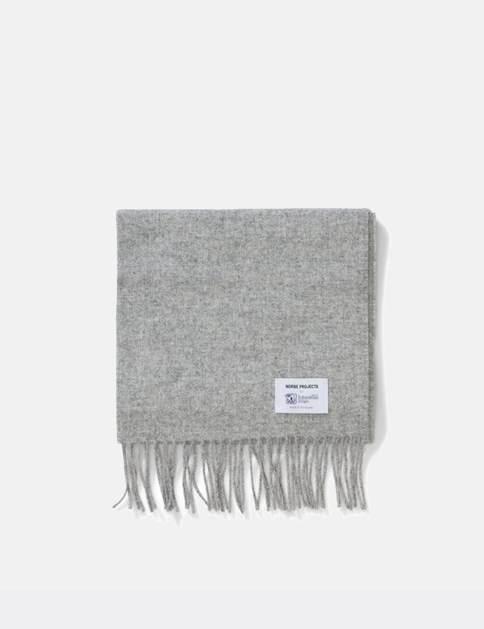 Norse Projects x Johnstons Lambswool Scarf - Ash Grey