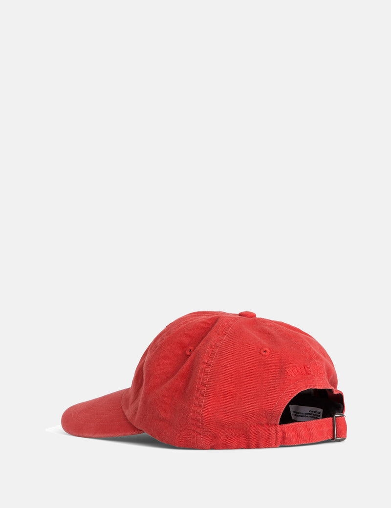 Norse Projects Light Twill Sports Cap - Coral Red