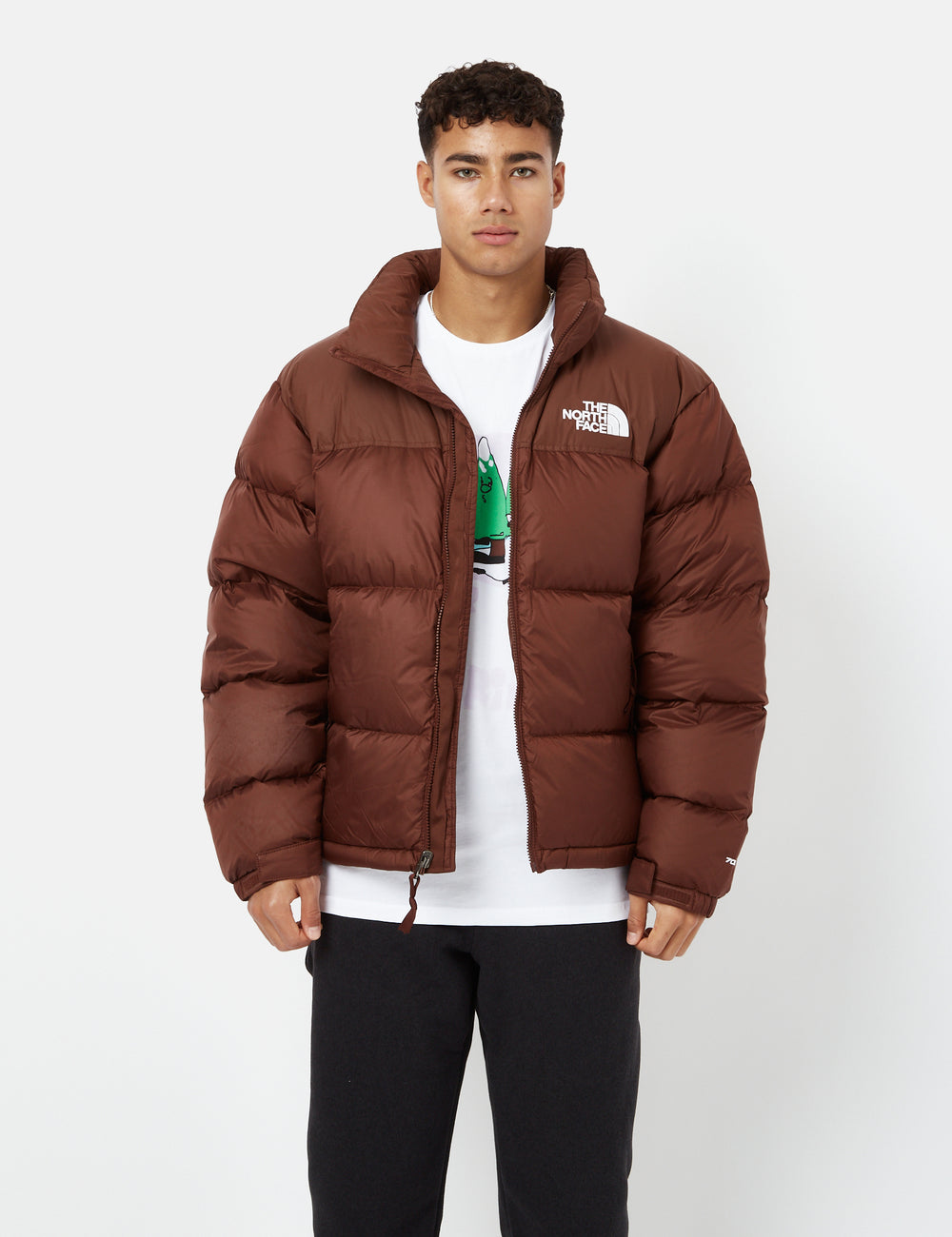 North Face 1996 Retro Nuptse Jacket - Dark Oak Brown I UE. – URBAN