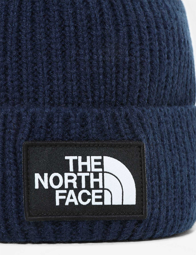North Face TNF Logo Box Cuffed Beanie - TNF Navy Blue