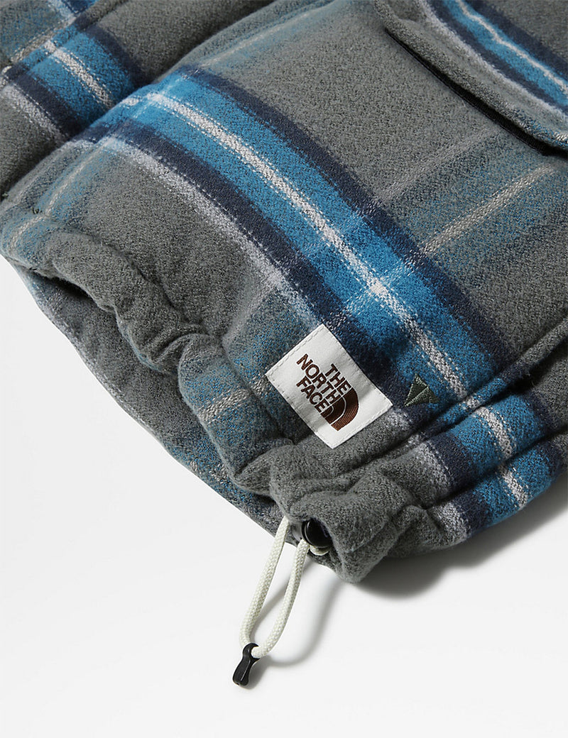 North Face Sierra Down Wool Parka - Thyme Large Bold Shadow Plaid