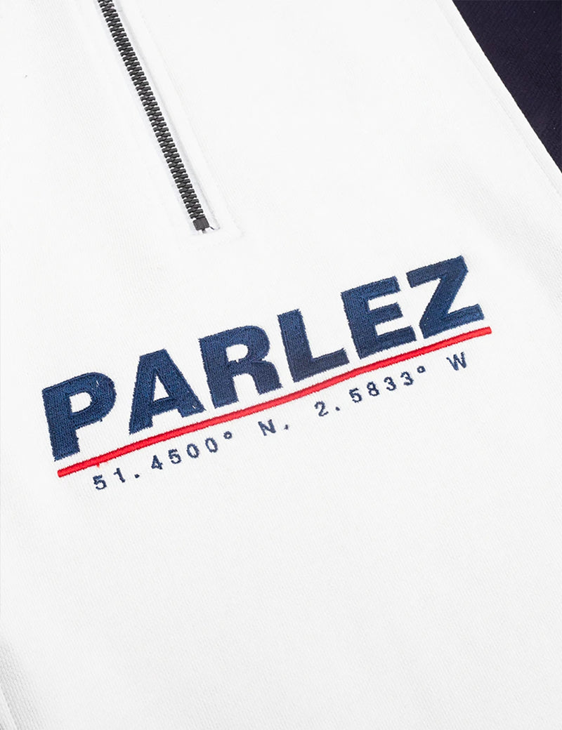 Parlez Fife Half Zip Sweat - Navy Blue