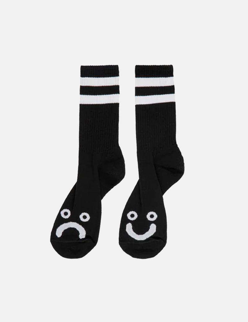Polar Skate Co. Happy Sad Socks - Black