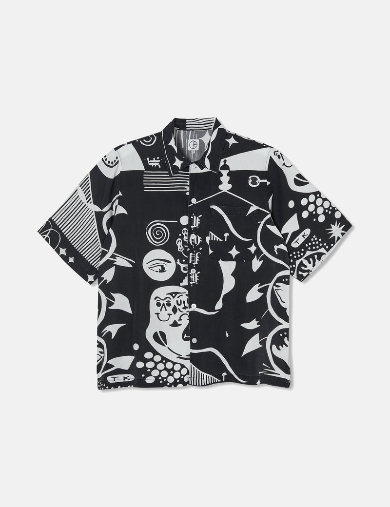 Polar Skate Co. Spiral Short Sleeve Shirt - Black/White