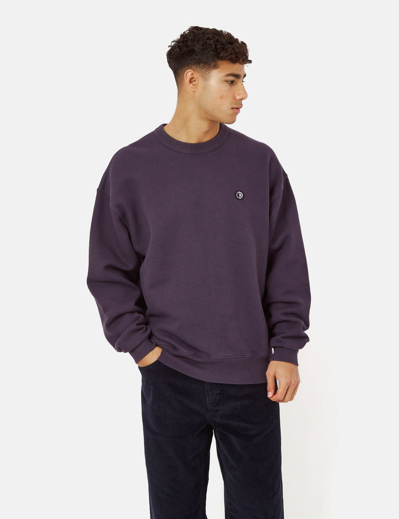 Polar Skate Co. Patch Crewneck Sweatshirt - Dark Violet